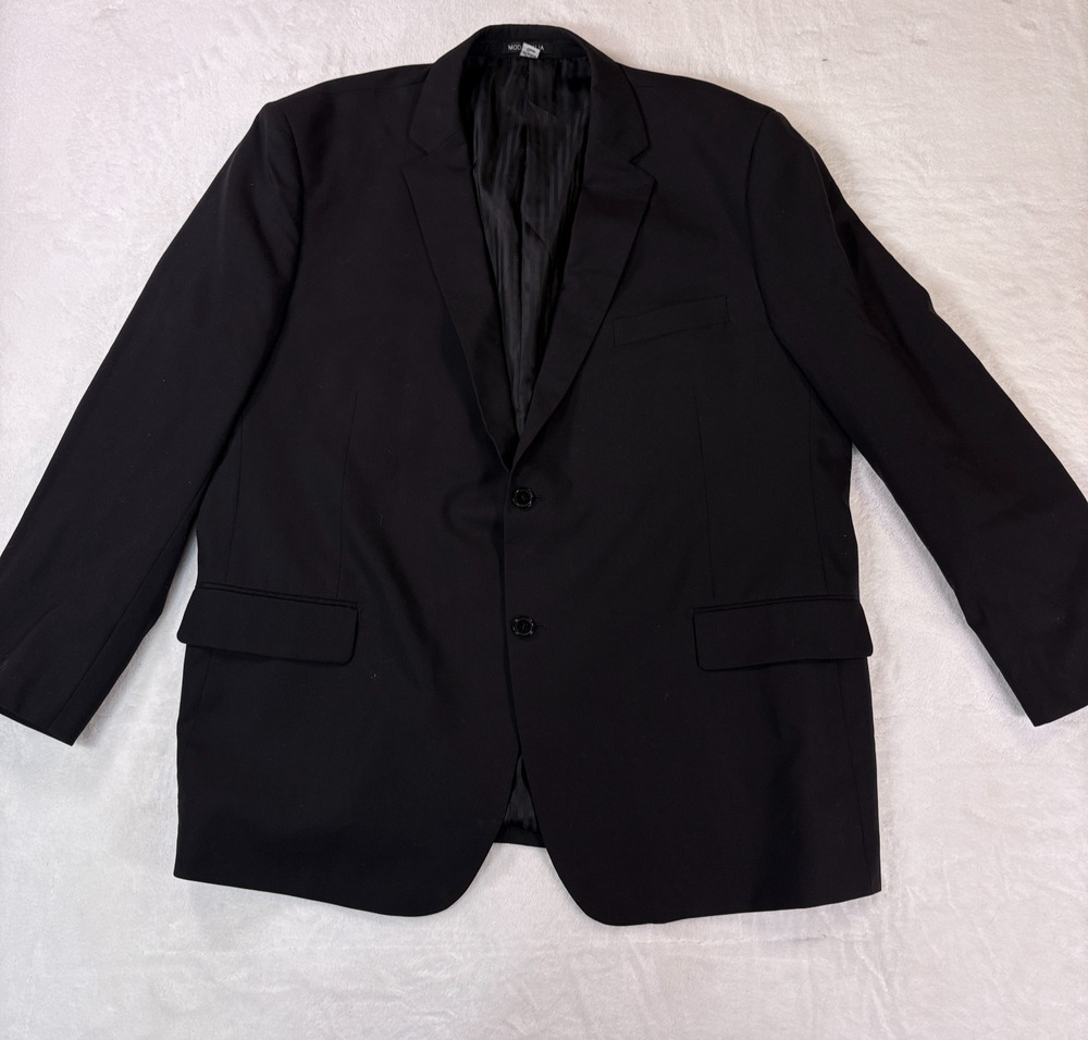 Moda Italia Mens Black Two-Button Blazer Sport Coat Suit Jacket ~aprx 46R